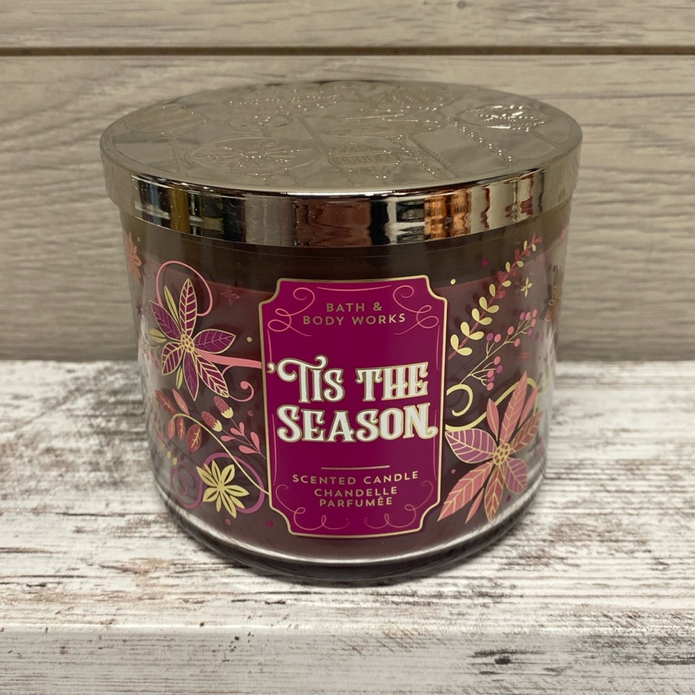 Tis The Season Bath & Body Works 3 Wick Candle New